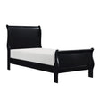 Mayville Black Twin Sleigh Bed by Homelegance at Eve Furniture