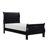 Mayville Black Twin Sleigh Bed by Homelegance at Eve Furniture