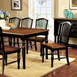 Mayville Black/Antique Oak 9-Piece Dining Room Set by Furniture of America at Eve Furniture