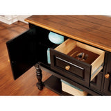 Mayville Black/Antique Oak 9-Piece Dining Room Set by Furniture of America at Eve Furniture