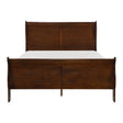 Mayville Brown Cherry California King Sleigh Bed by Homelegance at Eve Furniture