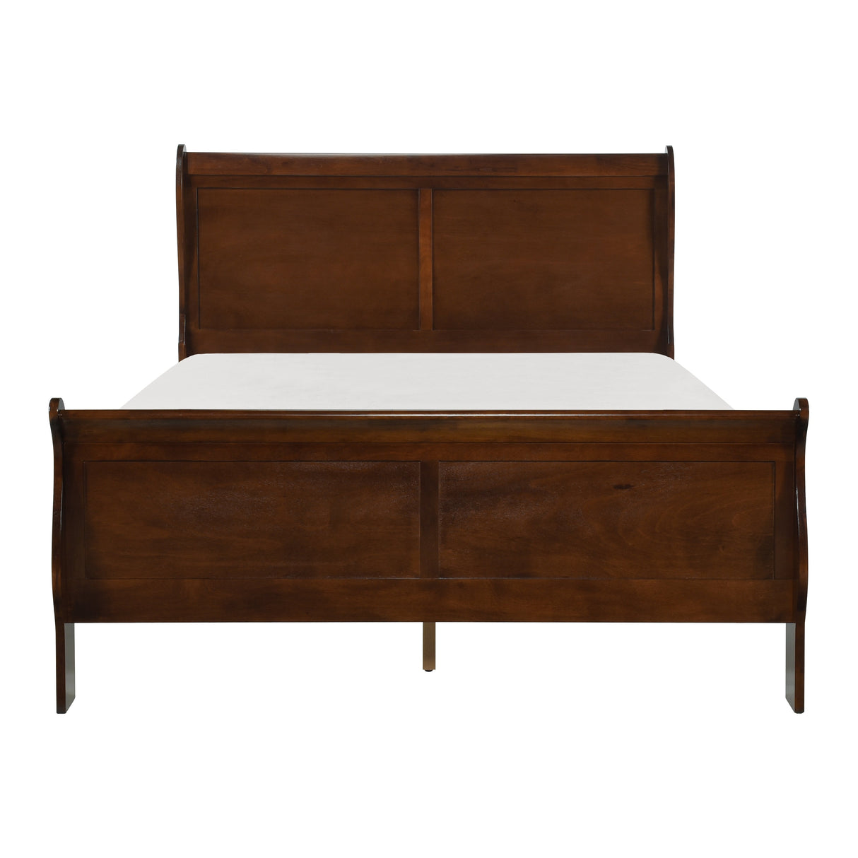 Mayville Brown Cherry California King Sleigh Bed by Homelegance at Eve Furniture