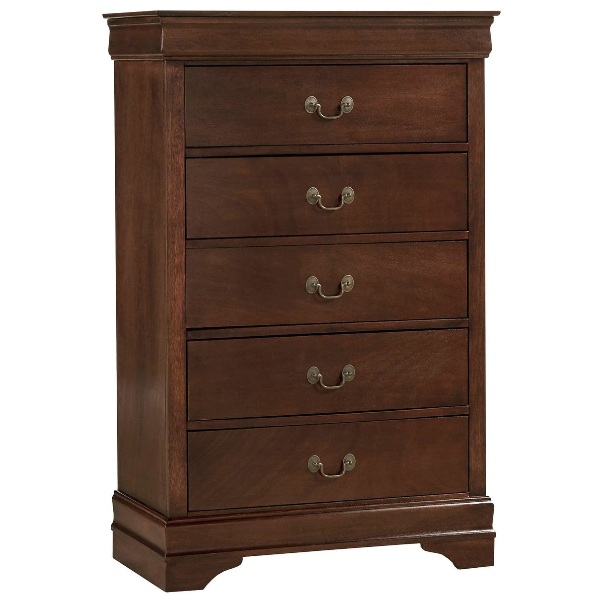 Mayville Brown Cherry Sleigh Bedroom Set by Homelegance at Eve Furniture