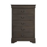 Mayville Stained Gray Sleigh Bedroom Set by Homelegance at Eve Furniture