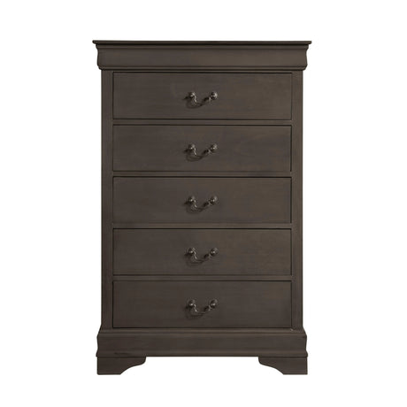 Mayville Stained Gray Sleigh Bedroom Set by Homelegance at Eve Furniture