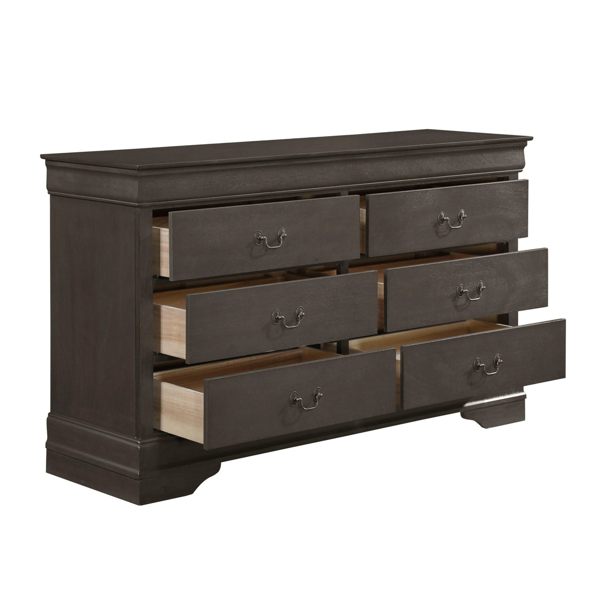 Mayville Stained Gray Sleigh Bedroom Set by Homelegance at Eve Furniture