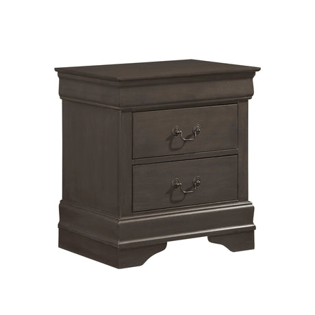 Mayville Stained Gray Sleigh Bedroom Set by Homelegance at Eve Furniture