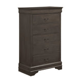 Mayville Stained Gray Sleigh Bedroom Set by Homelegance at Eve Furniture
