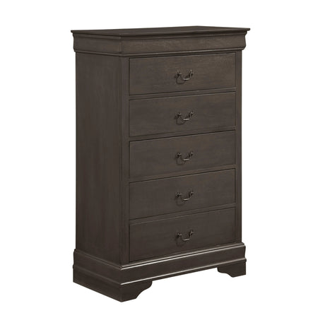 Mayville Stained Gray Sleigh Bedroom Set by Homelegance at Eve Furniture