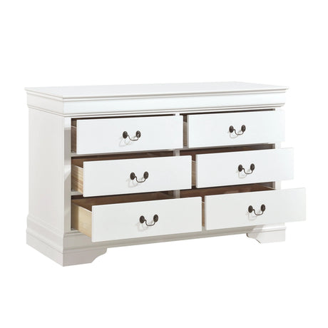 Mayville White Dresser by Homelegance at Eve Furniture