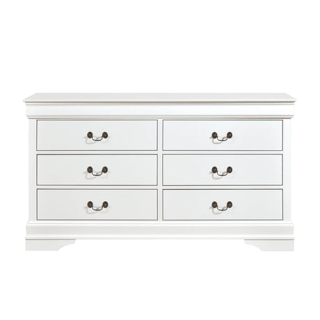 Mayville White Dresser by Homelegance at Eve Furniture