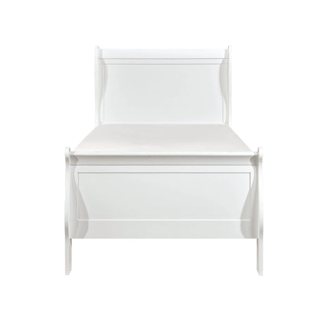 Mayville White Twin Sleigh Bed by Homelegance at Eve Furniture