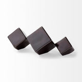 Mayweather (Set of 3) Black Geometric Ceramic Cubes by Mercana at Eve Furniture