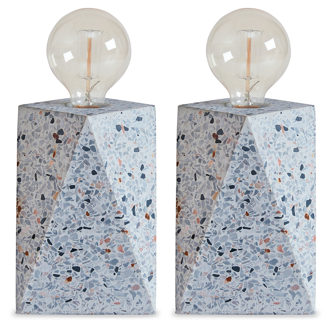 Maywick 2-Piece Table Lamp Set in White by Ashley at Eve Furniture