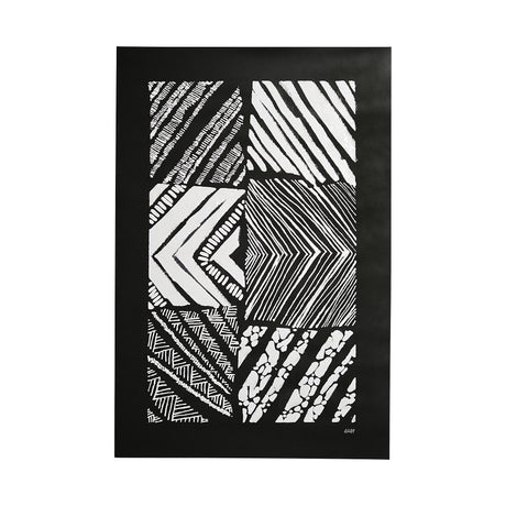 Maze I by Alarm a Hand Embellished Textured Canvas by Mercana at Eve Furniture