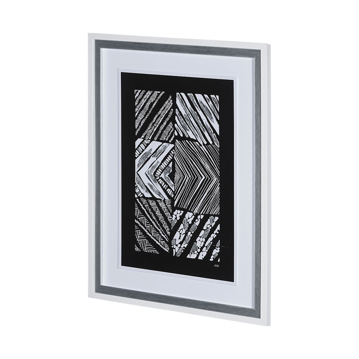 Maze I by Alarm a Hand Embellished Textured Framed Art Print Matted under Glass by Mercana at Eve Furniture
