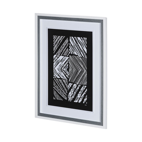 Maze I by Alarm a Hand Embellished Textured Framed Art Print Matted under Glass by Mercana at Eve Furniture