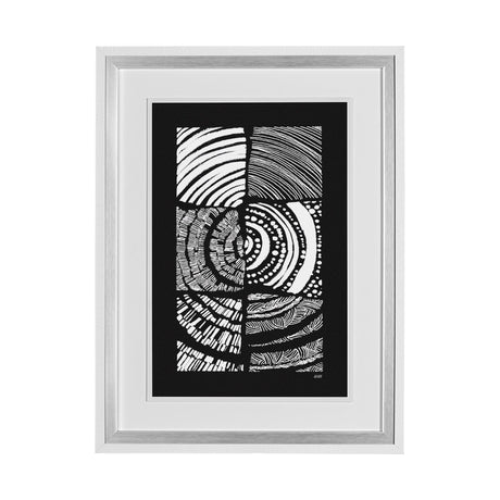 Maze II by Alarm a Hand Embellished Textured Framed Art Print Matted under Glass by Mercana at Eve Furniture