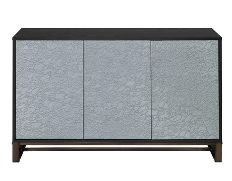 Mazie 3-Door SIdeboard with Patterned Mirror Doors by Steve Silver at Eve Furniture