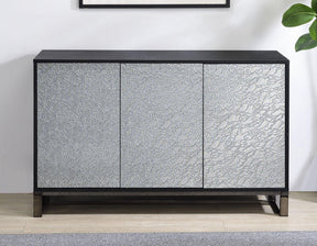 Mazie 3-Door SIdeboard with Patterned Mirror Doors by Steve Silver at Eve Furniture