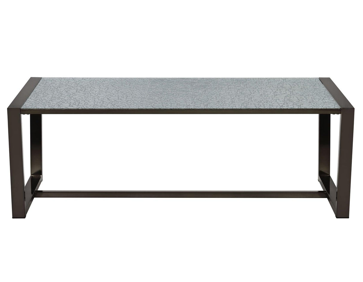 Mazie Coffee Table with Patterned Mirror Top by Steve Silver at Eve Furniture