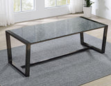 Mazie Coffee Table with Patterned Mirror Top by Steve Silver at Eve Furniture