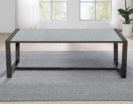 Mazie Coffee Table with Patterned Mirror Top by Steve Silver at Eve Furniture