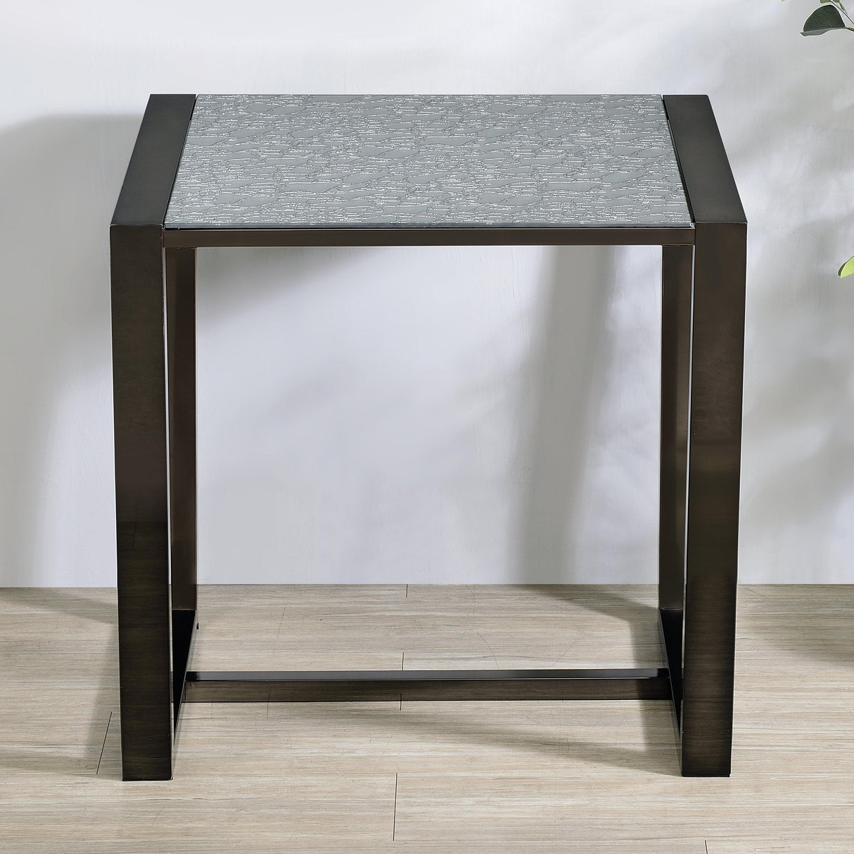Mazie End Table with Patterned Mirror Top by Steve Silver at Eve Furniture