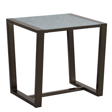 Mazie End Table with Patterned Mirror Top by Steve Silver at Eve Furniture