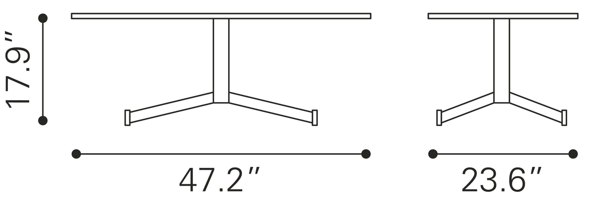 Mazzy Brown Coffee Table by Zuomod at Eve Furniture