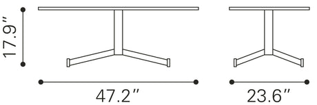 Mazzy Brown Coffee Table by Zuomod at Eve Furniture