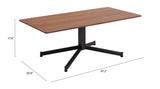 Mazzy Brown Coffee Table by Zuomod at Eve Furniture