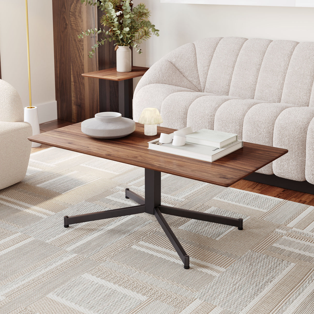 Mazzy Brown Coffee Table by Zuomod at Eve Furniture