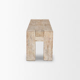 McArthur 64" Whitewash Reclaimed Wood Bench by Mercana at Eve Furniture