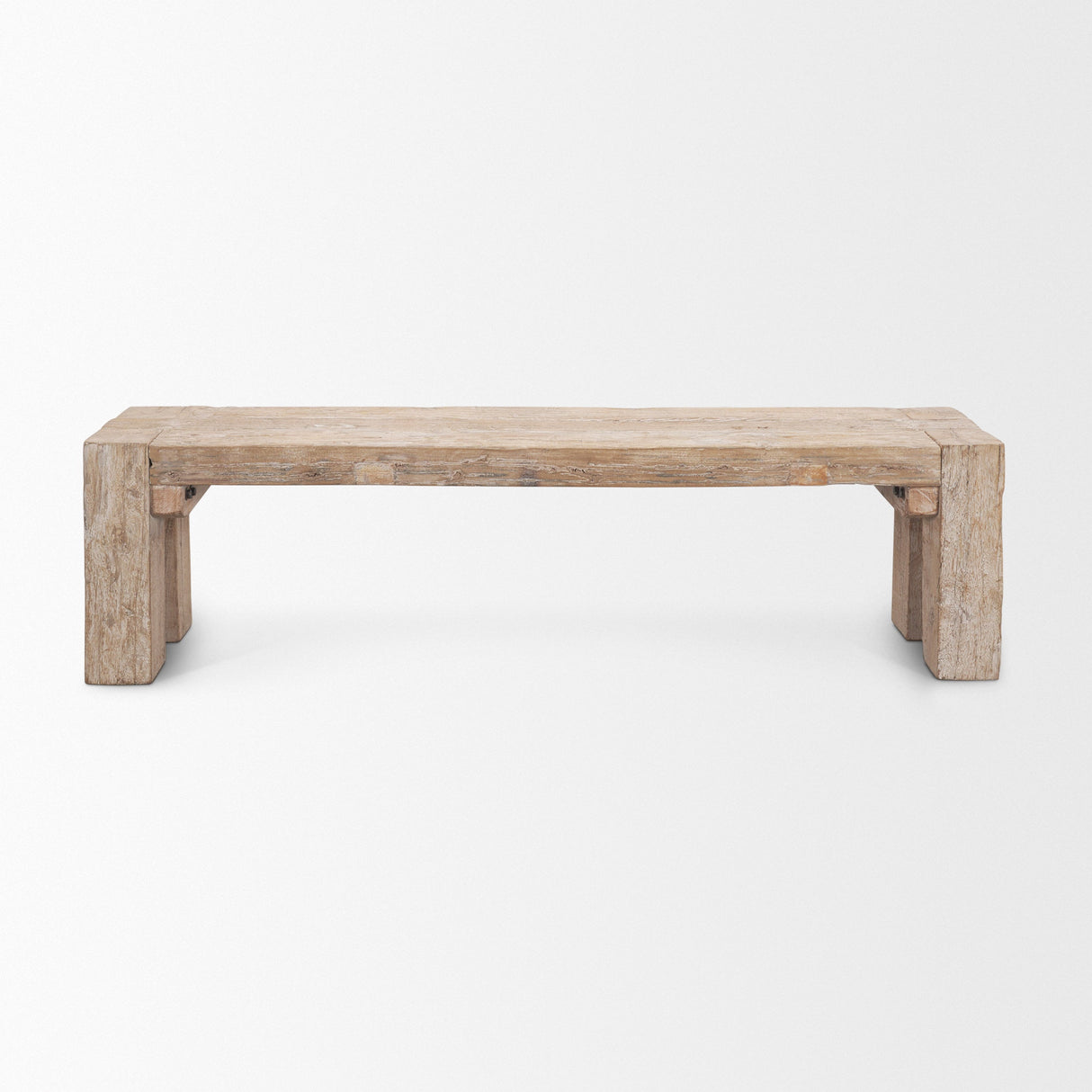 McArthur Whitewash Reclaimed Wood Bench by Mercana at Eve Furniture