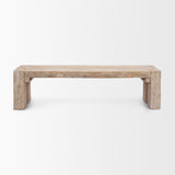 McArthur Whitewash Reclaimed Wood Bench by Mercana at Eve Furniture