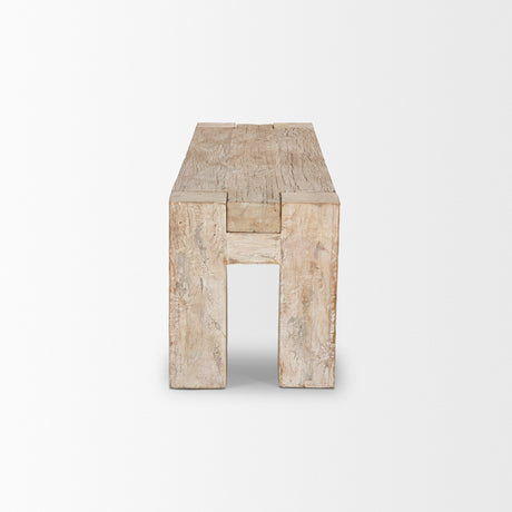 McArthur Whitewash Reclaimed Wood Bench by Mercana at Eve Furniture