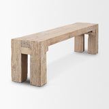 McArthur Whitewash Reclaimed Wood Bench by Mercana at Eve Furniture