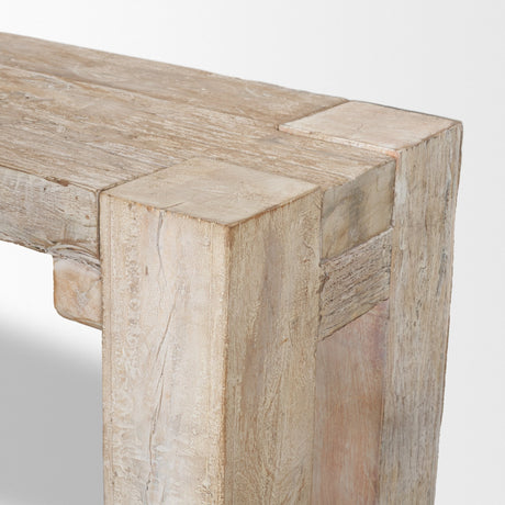McArthur Whitewash Reclaimed Wood Bench by Mercana at Eve Furniture