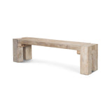 McArthur Whitewash Reclaimed Wood Bench by Mercana at Eve Furniture