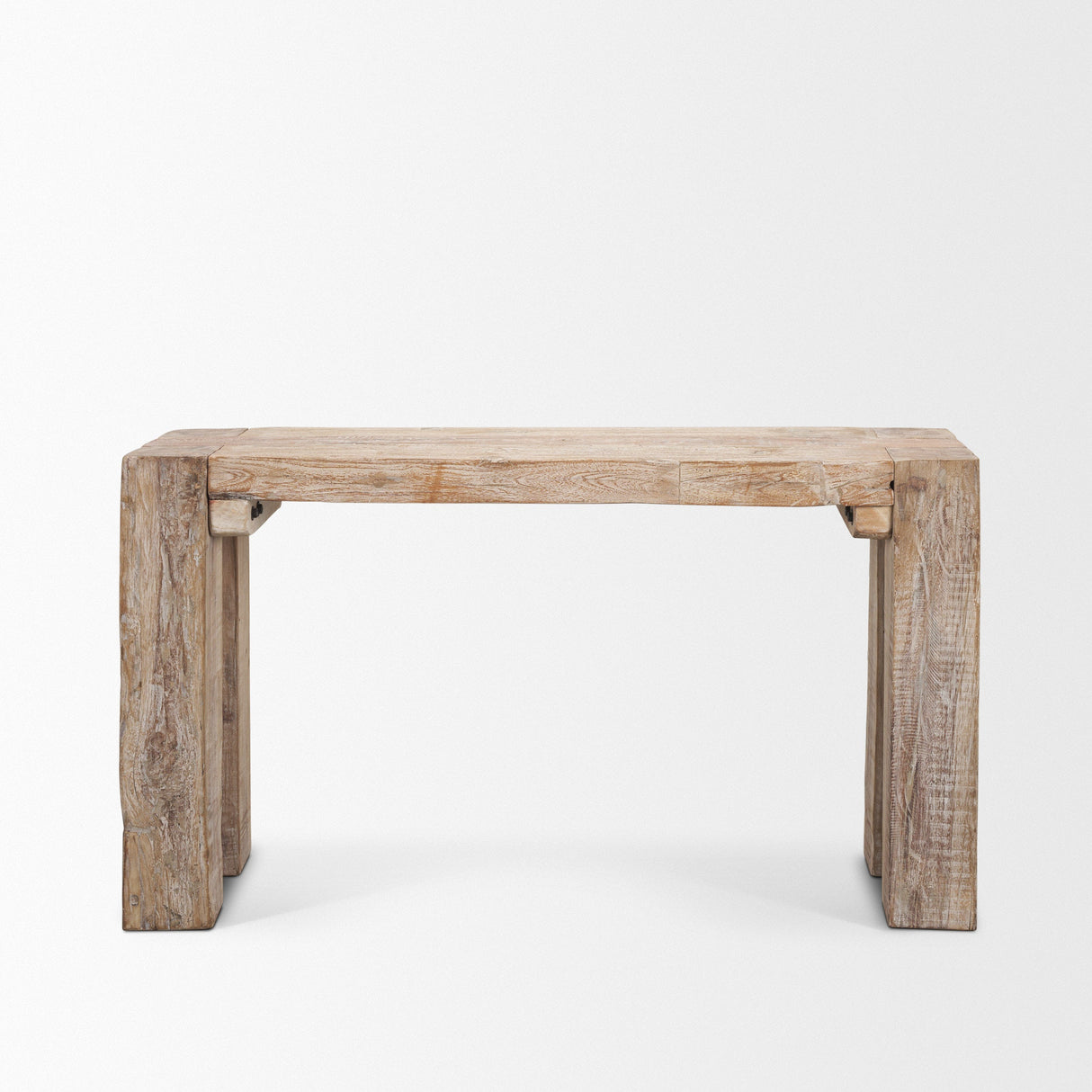 McArthur Whitewash Reclaimed Wood Console Table by Mercana at Eve Furniture