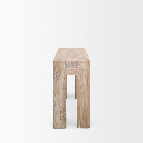 McArthur Whitewash Reclaimed Wood Console Table by Mercana at Eve Furniture