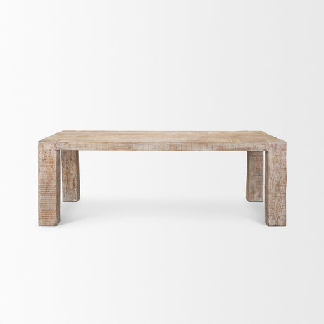 McArthur Whitewash Reclaimed Wood Dining Table by Mercana at Eve Furniture