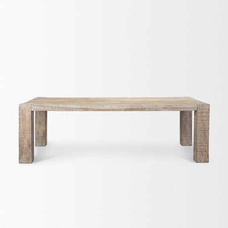 McArthur Whitewash Reclaimed Wood Dining Table by Mercana at Eve Furniture