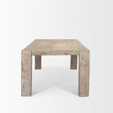 McArthur Whitewash Reclaimed Wood Dining Table by Mercana at Eve Furniture