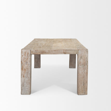 McArthur Whitewash Reclaimed Wood Dining Table by Mercana at Eve Furniture