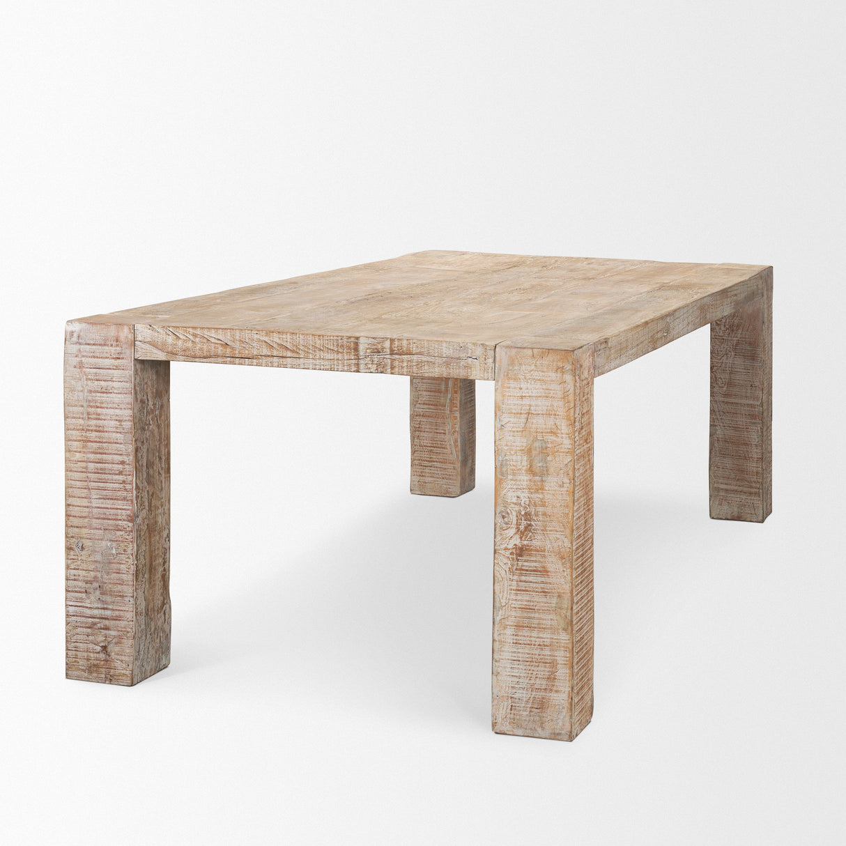 McArthur Whitewash Reclaimed Wood Dining Table by Mercana at Eve Furniture