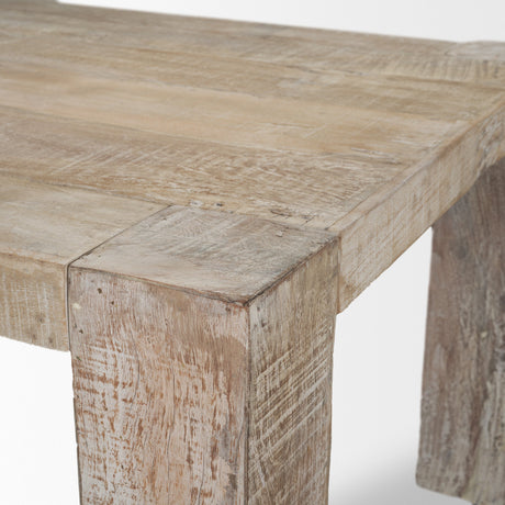 McArthur Whitewash Reclaimed Wood Dining Table by Mercana at Eve Furniture