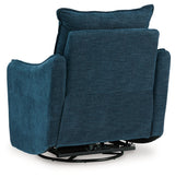 McBurg Navy Swivel Power Recliner