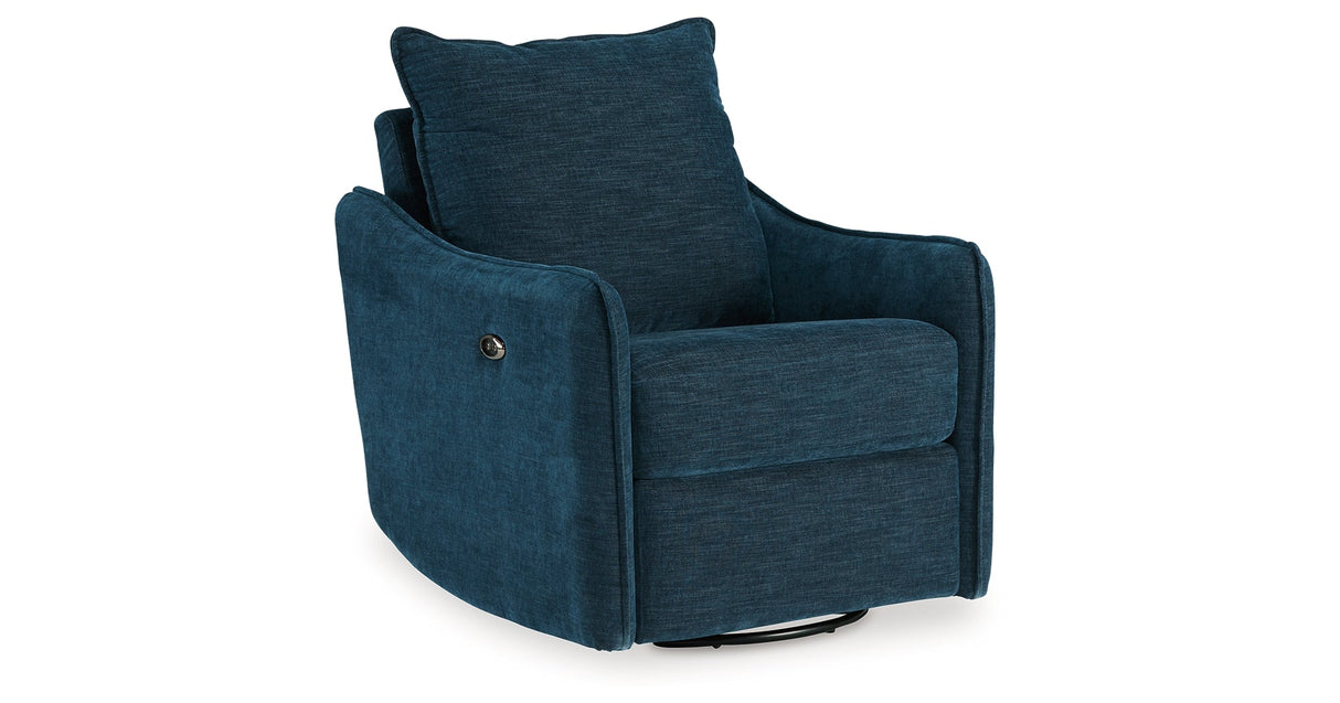 McBurg Navy Swivel Power Recliner by ASHLEY FURNITURE at Eve Furniture